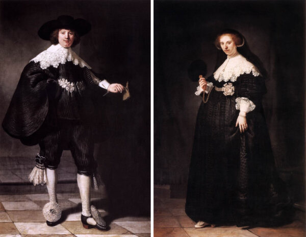 Pendant portraits of Maerten Soolmans and Oopjen Coppit by Rembrandt